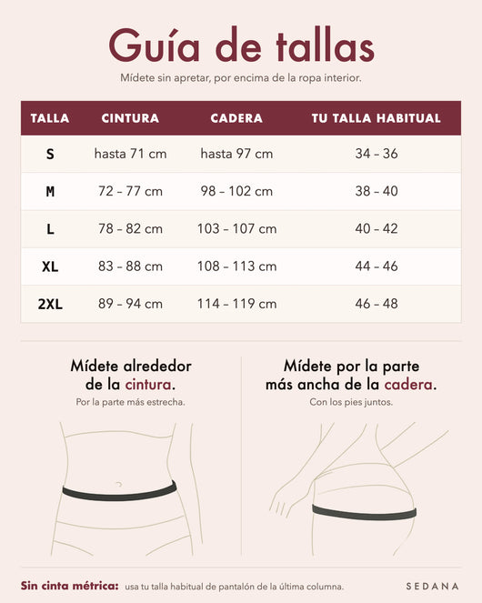 Guía de tallas SEDANA