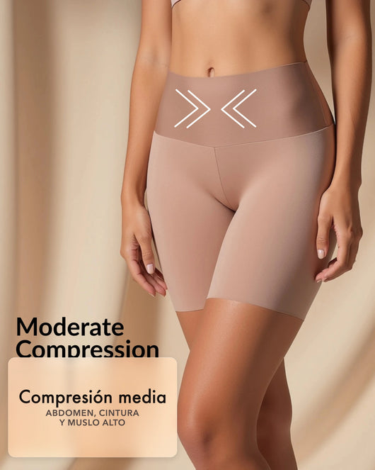 Compresión media en abdomen, cintura y muslo alto